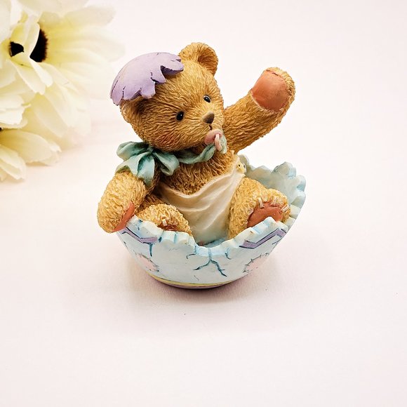 Cherished Teddies Figurines, Bear in Egg, Teddy Bear Collectibles - Picture 4 of 10